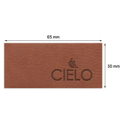 65mm x 30mm Leather Label