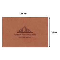85mm x 55mm Leather Label