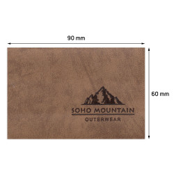 90mm x 60mm Leather Label